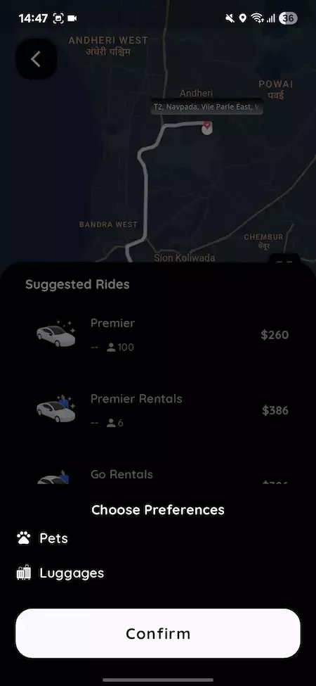 Uber Clone App Screen 10