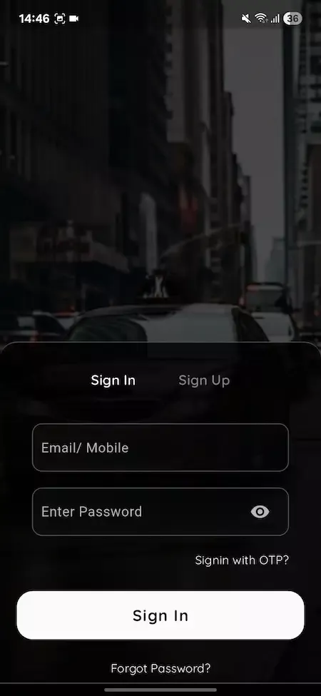 Uber Clone App Screen 3