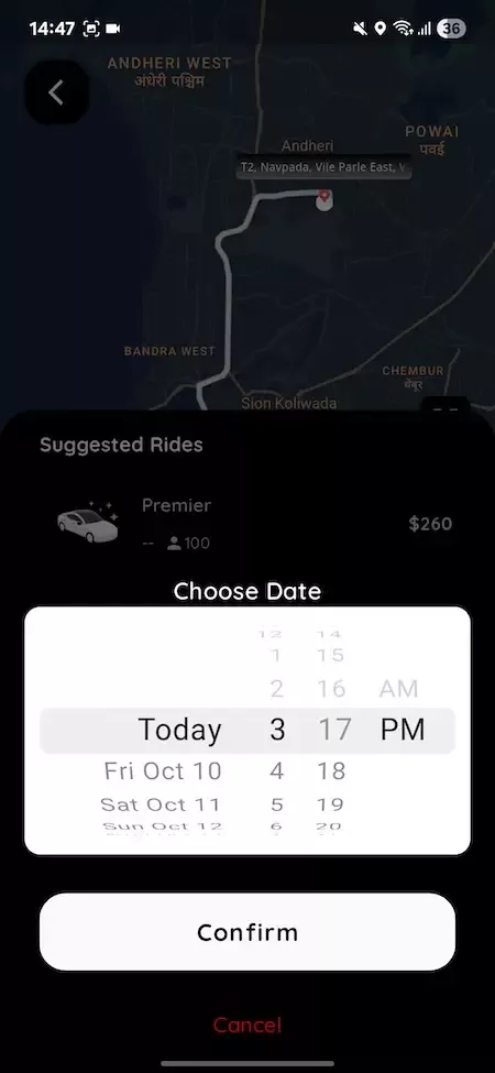 Uber Clone App Screen 9
