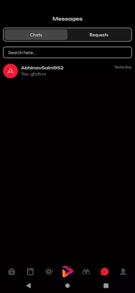 TikTok Clone 8 tiktok Clone mobile app chat 1